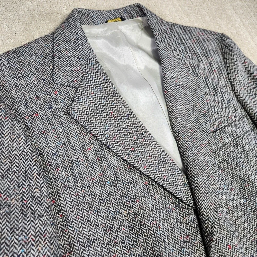Vintage Herringbone Tweed Blazer Men 40R Wool Sport Coat Jacket Archdale